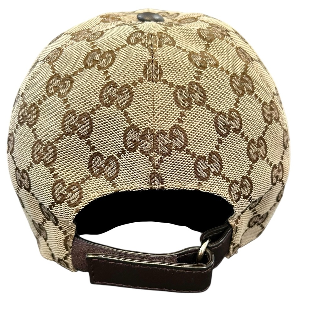 Gucci Beige and Green Logo Cap - Picture 5 of 9